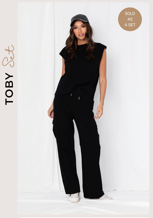 LOVE LILY THE LABEL - Toby Pant Set - Black