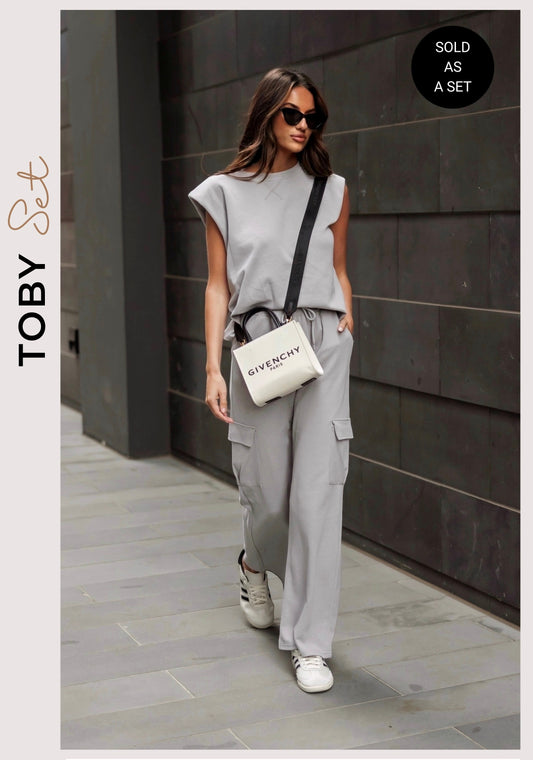 LOVE LILY THE LABEL - Toby Pant Set - Grey