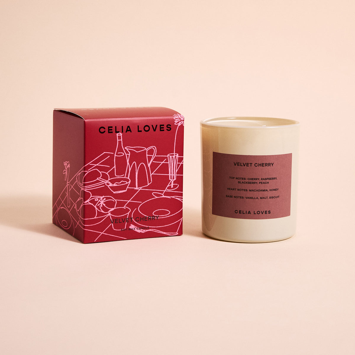 CELIA LOVES - Soy Candles - Velvet Cherry 395g