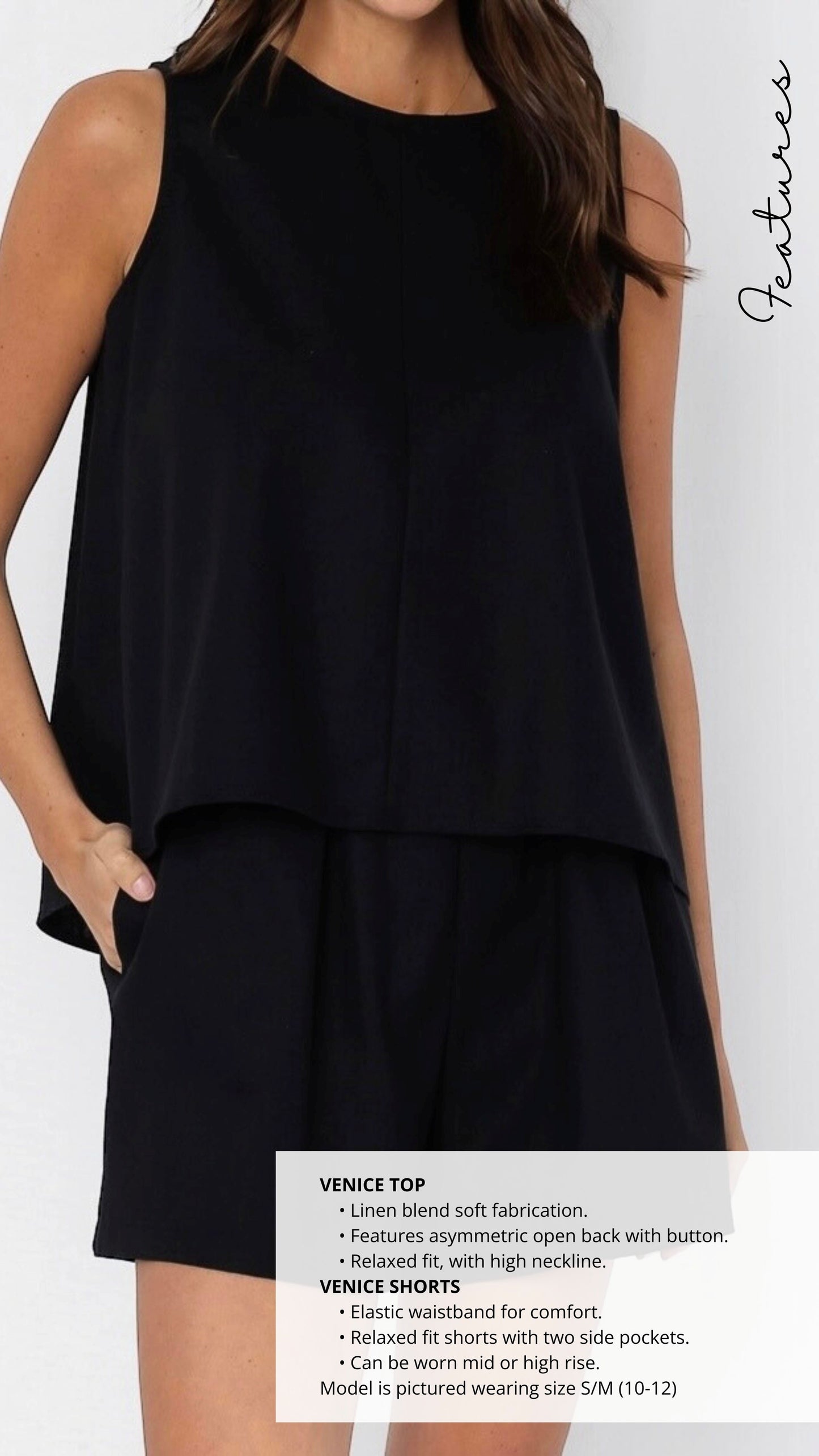 LOVE LILY THE LABEL - Venice Short Set - Black