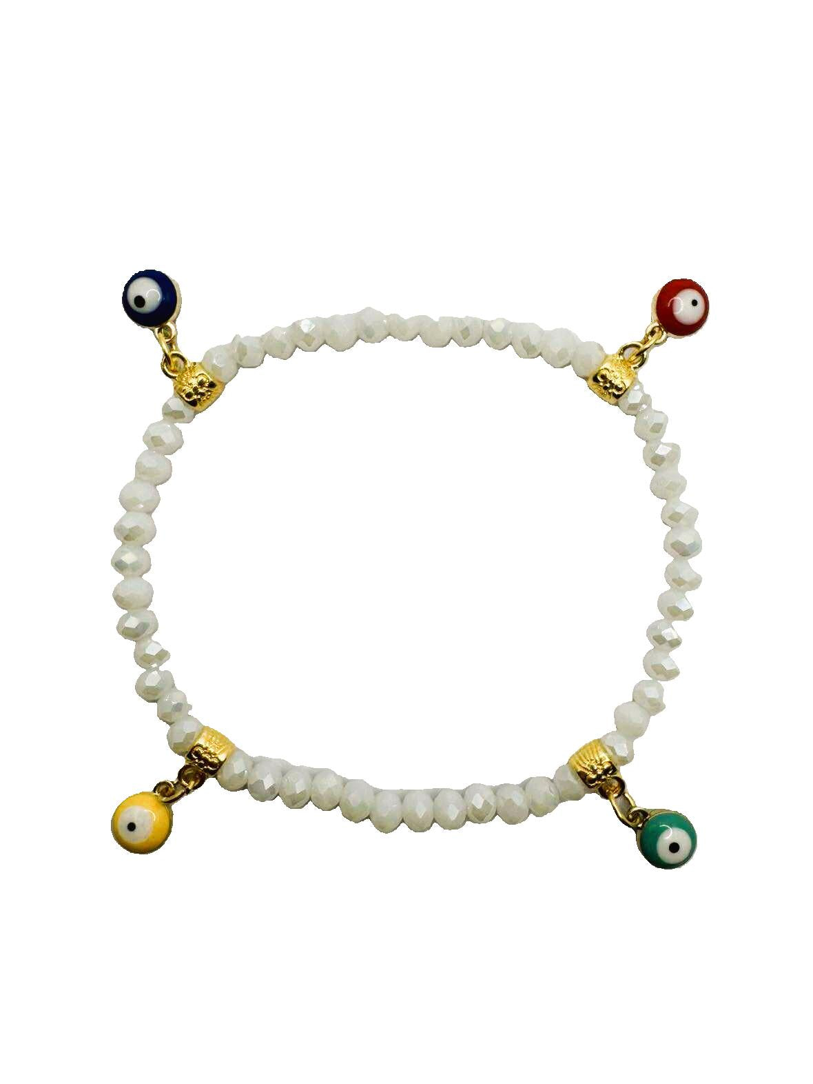 BRACELET - Mati Eye - White Opal