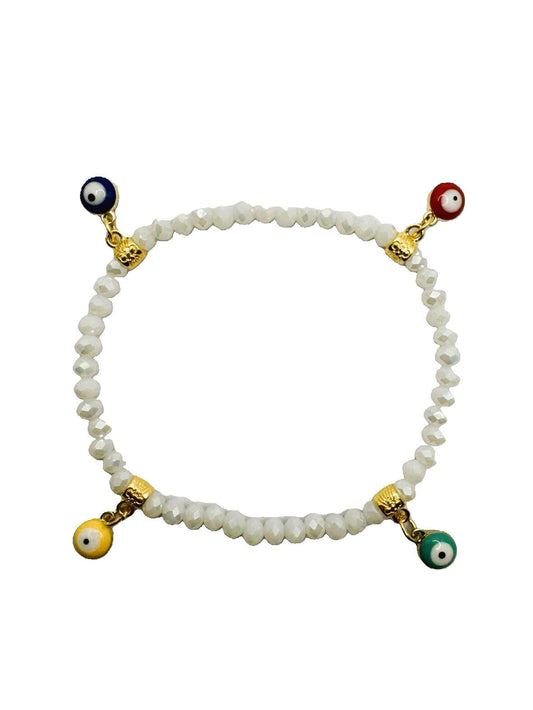 BRACELET - Mati Eye - White Opal