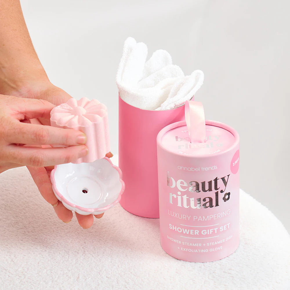 ANNABEL TRENDS - Beauty Ritual Shower Gift Set - Dusty Pink - 3pc
