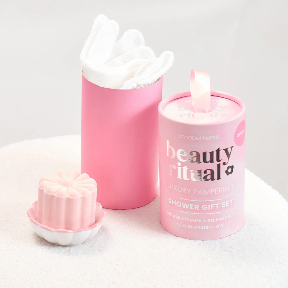 ANNABEL TRENDS - Beauty Ritual Shower Gift Set - Dusty Pink - 3pc