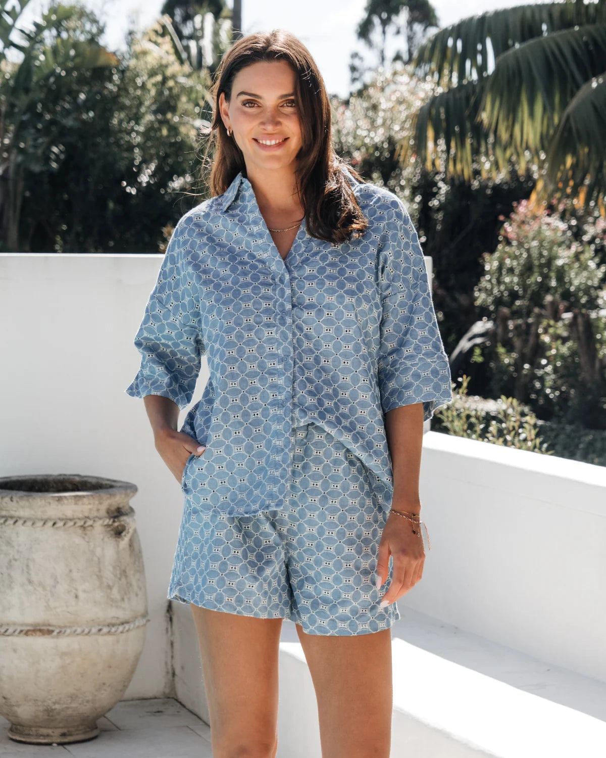 LABEL OF LOVE - Bella Broderie 3/4 Sleeve Shirt