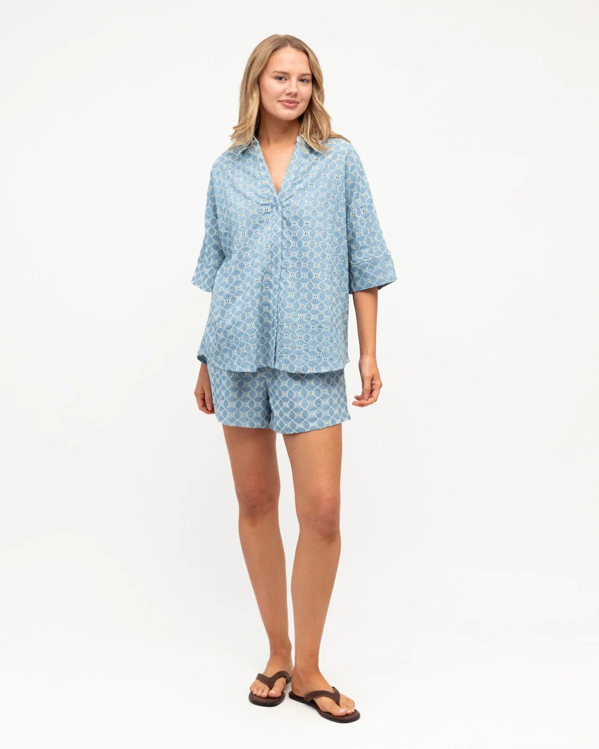 LABEL OF LOVE - Bella Broderie 3/4 Sleeve Shirt
