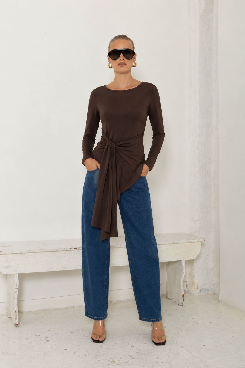 COCO CARTEL - L/S Jersey Top - Chocolate