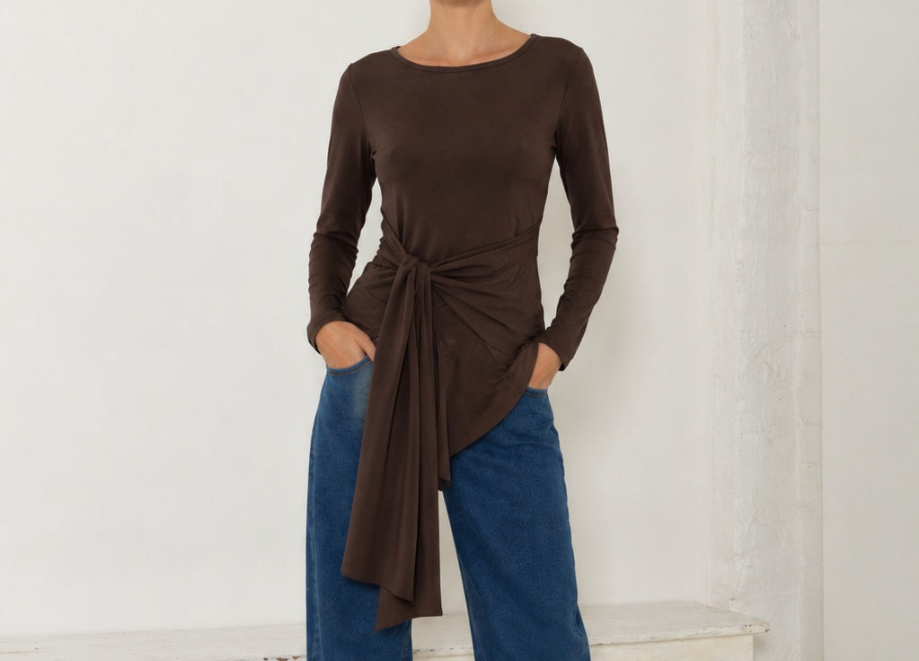 COCO CARTEL - L/S Jersey Top - Chocolate