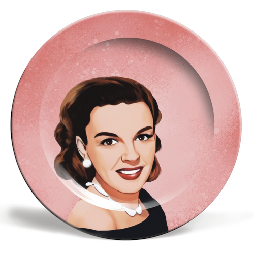 ART WOW - 8" Plate - "Classic Hollywood Female Stars: Judy" by Giddy Kipper