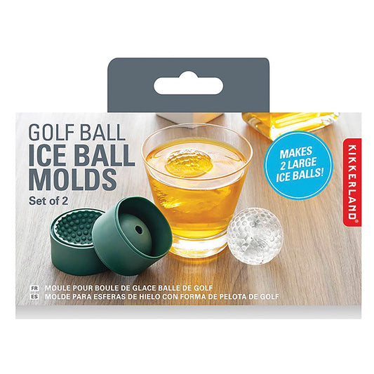 KIKKERLAND - Golf Ball Ice Ball Moulds 2pcs