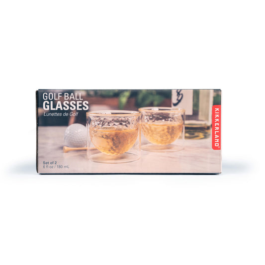 KIKKERLAND - Golf Ball Glasses 2pcs Set