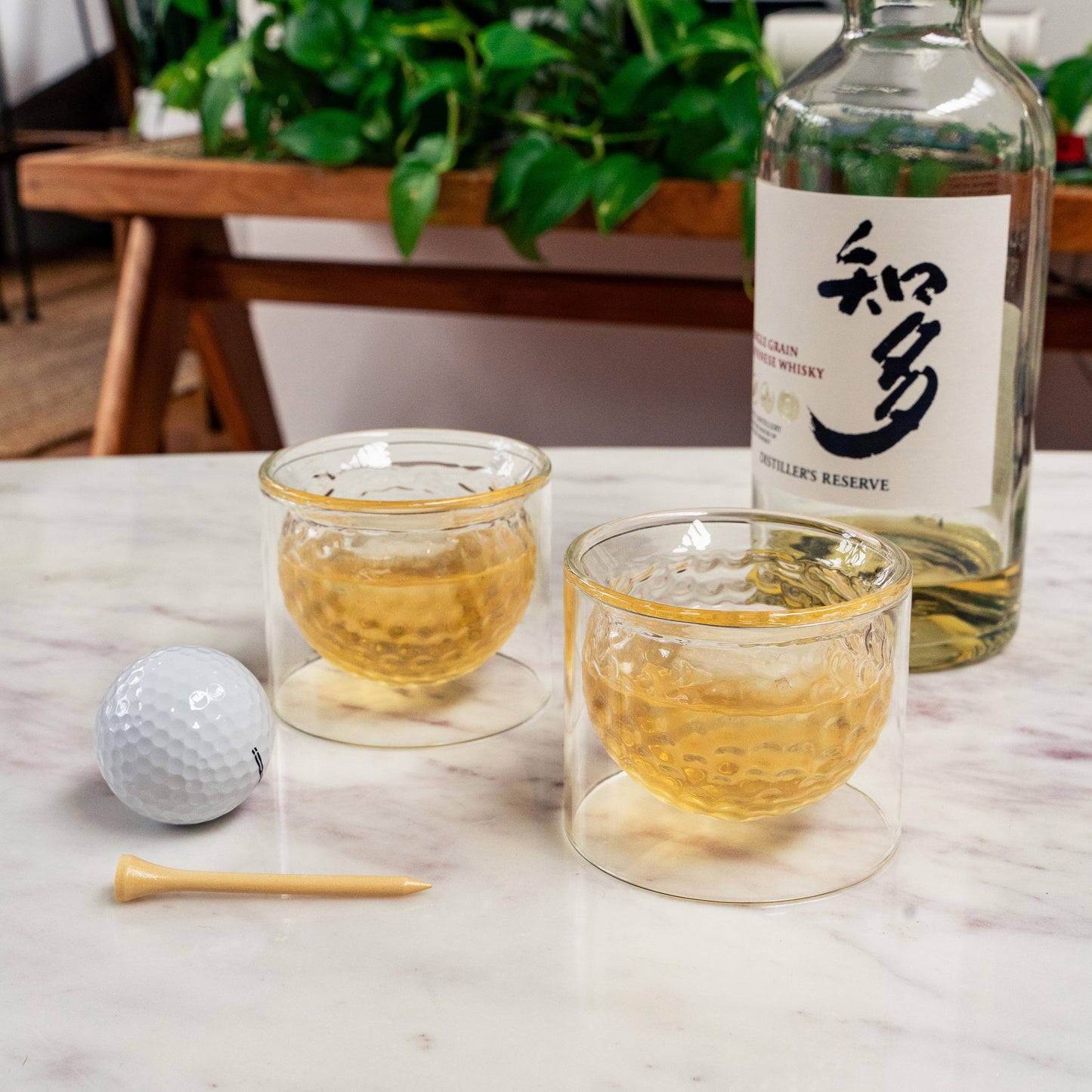 KIKKERLAND - Golf Ball Glasses 2pcs Set