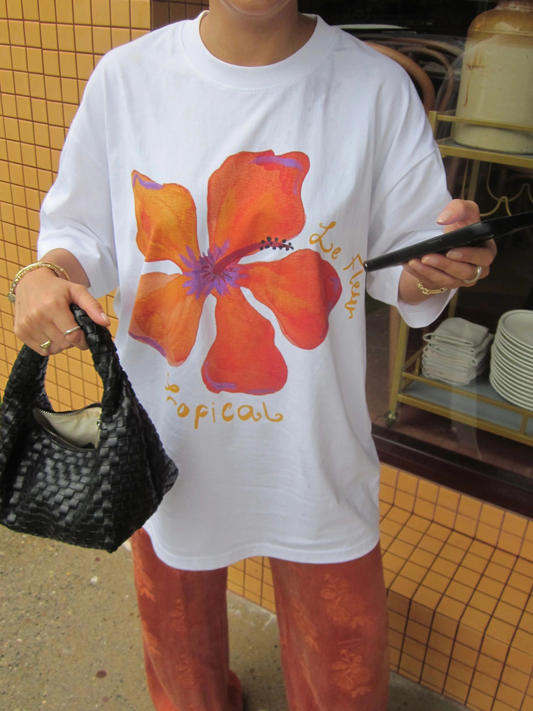 MAKU THE LABEL - Le Fleur - Oversize T-Shirt - White