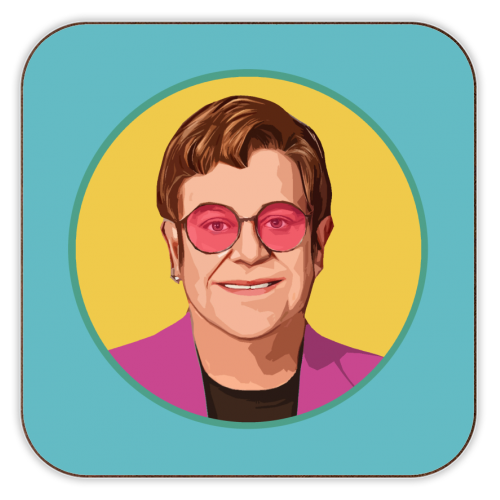 ART WOW - Coaster - "Pink Glasses" by Dolly Wolfe