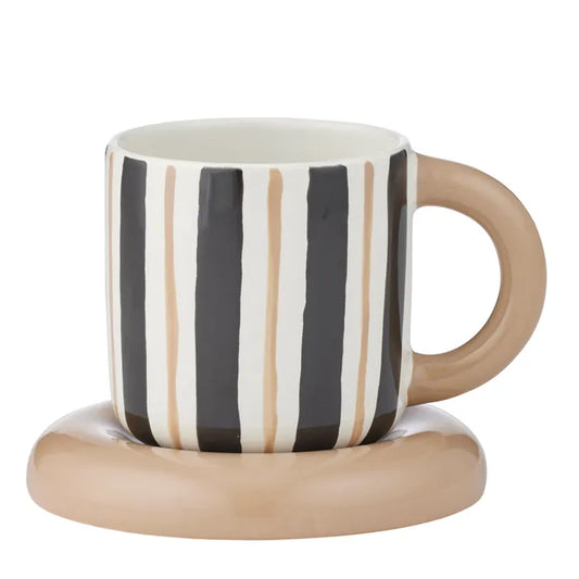 COAST TO COAST - Candy Cup & Saucer Blk/Nat