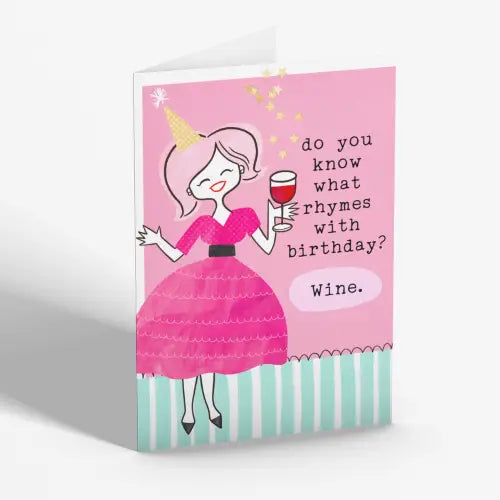 CARD - What Rhymes with Birthday