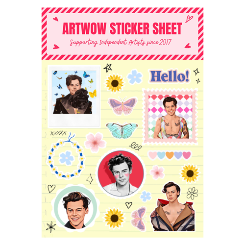 ART WOW - A5 Sticker Sheet - "Fashun Harry" by Dolly Wolfe