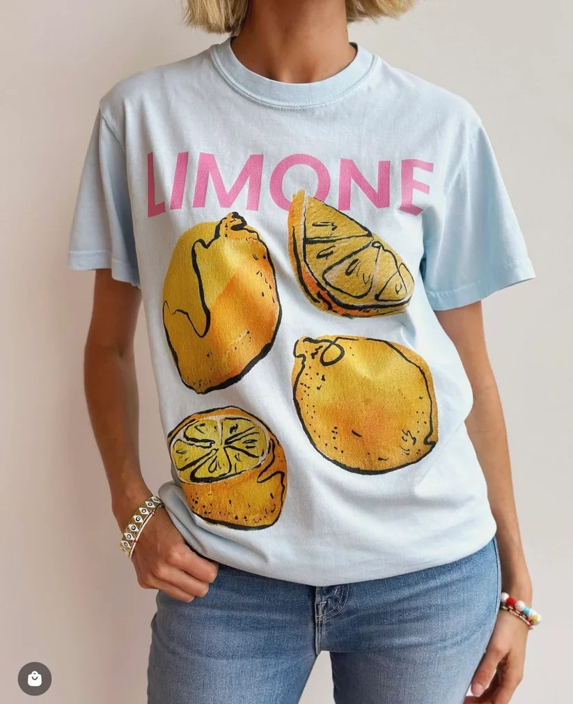 MAKU THE LABEL - Limone - Full Length T-Shirt - Baby Blue