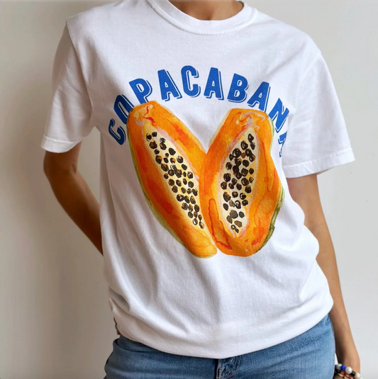 MAKU THE LABEL - Copacabana Tropical - Full Length T-Shirt - White