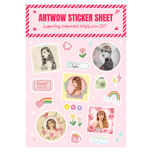 ART WOW - A5 Sticker Sheet - "Queen Tay" by Dolly Wolfe