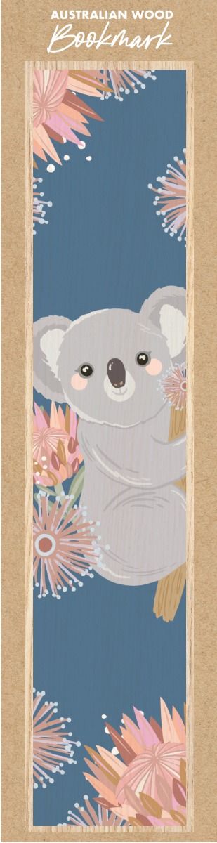 AERO IMAGES - Wooden Bookmark - Koala