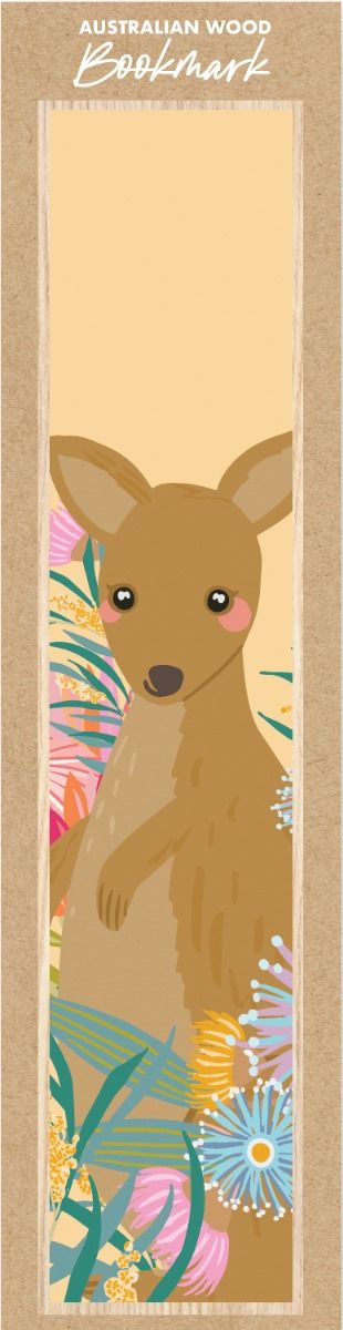 AERO IMAGES - Wooden Bookmark - Kangaroo