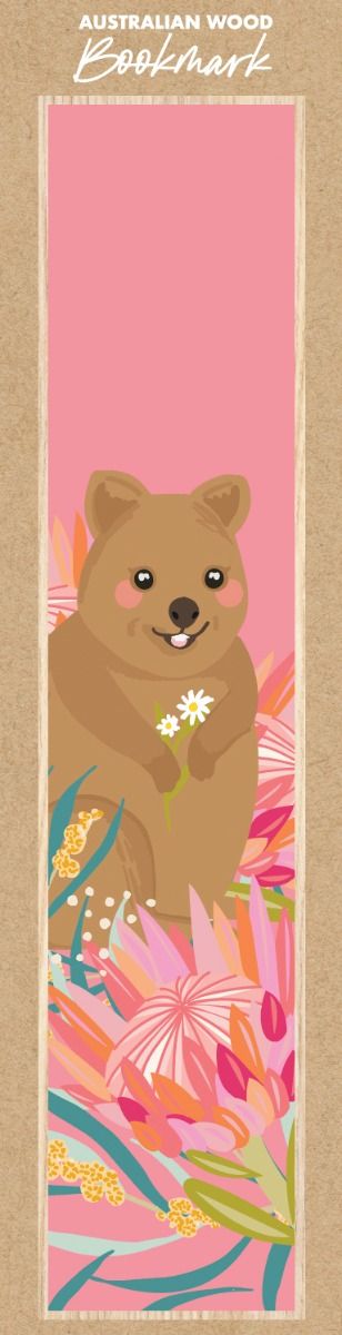 AERO IMAGES - Wooden Bookmark - Quokka