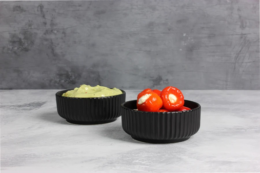 GABEL AND TELLER - Ceramic Dip Bowls - 4pc - Matte Black