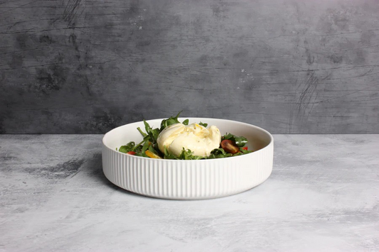 GABEL AND TELLER - Matte White Salad Bowl - Size: 26cm