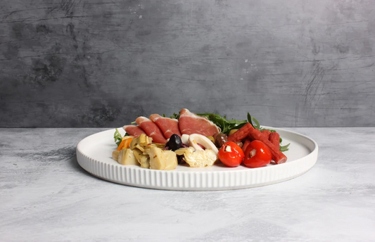 GABEL AND TELLER - Matte White Round Platter - Size: 33cm
